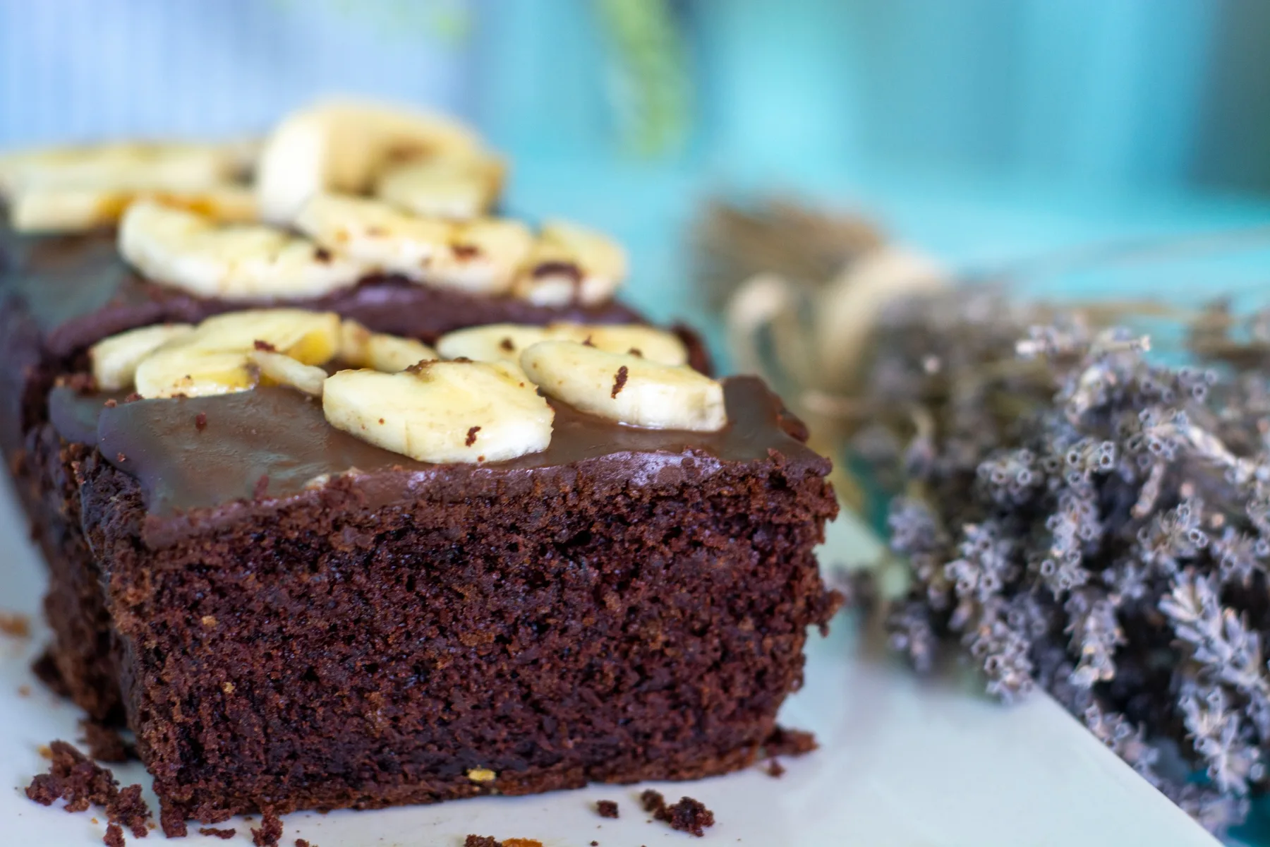 Bizcocho de chocolate y plátano de Karamells